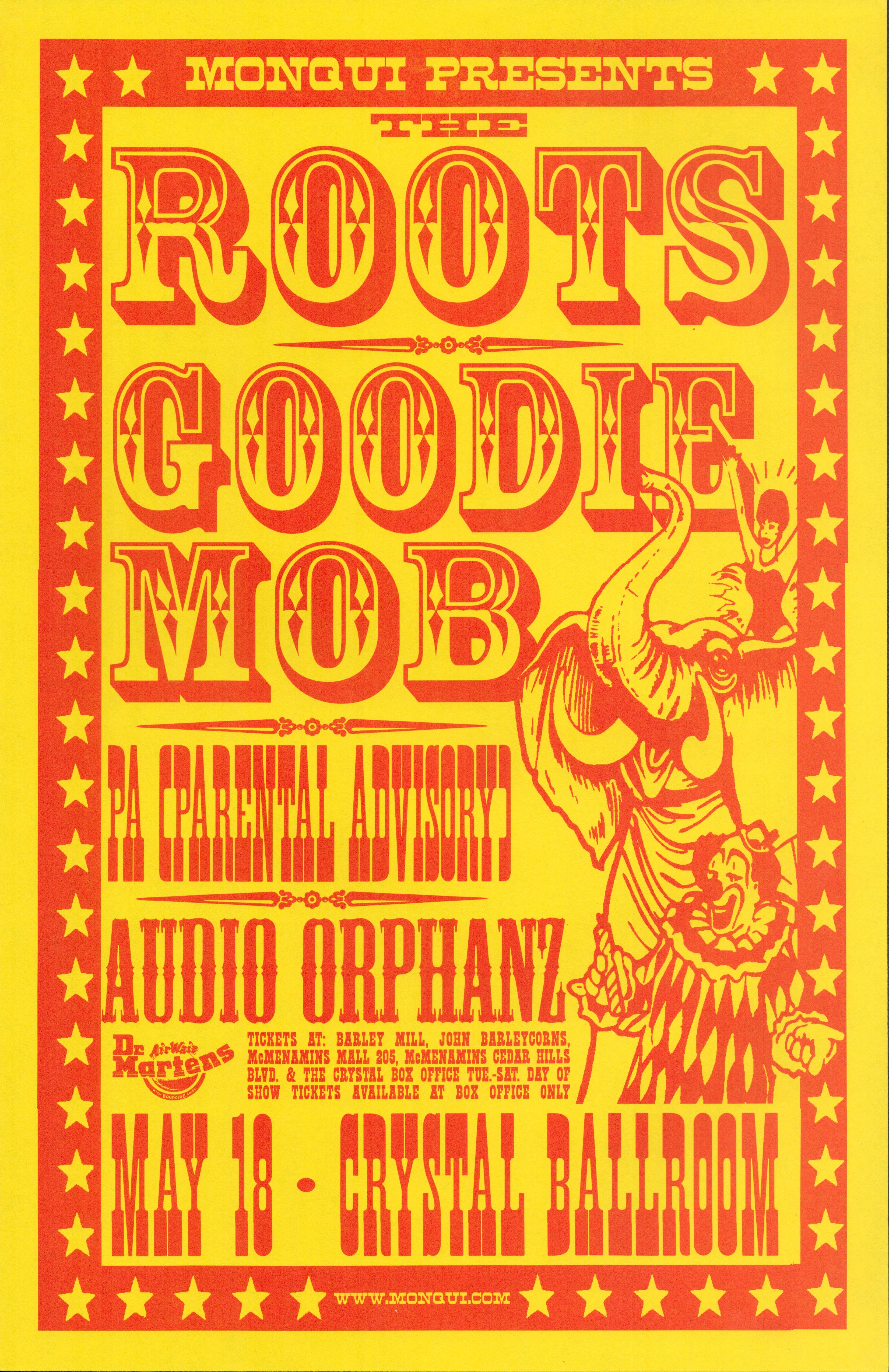 MXP-157.2 Roots Crystal Ballroom 1998 Concert Poster