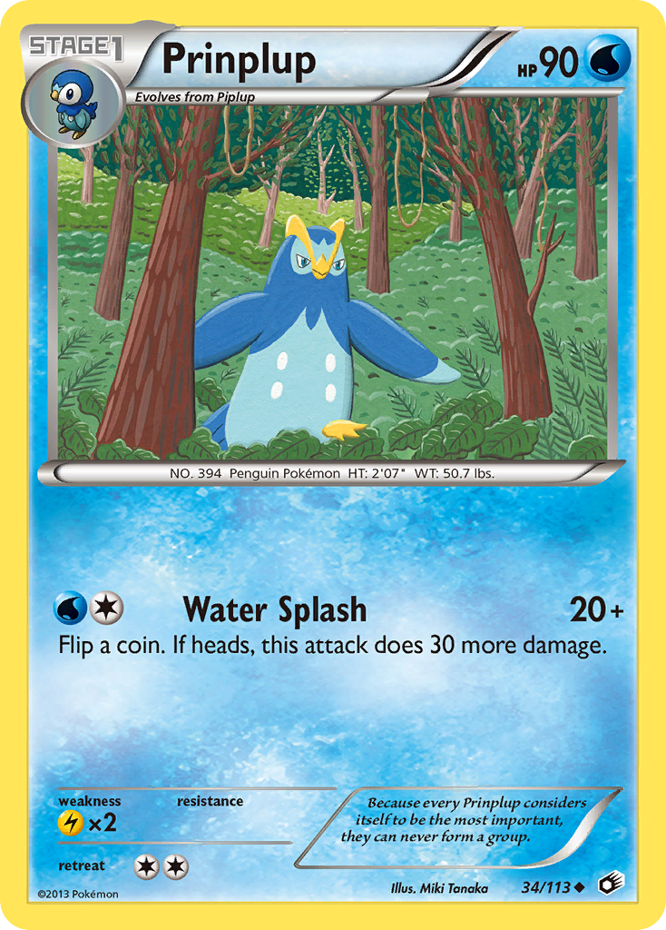 Prinplup (34/113) - Legendary Treasures Pokémon Card