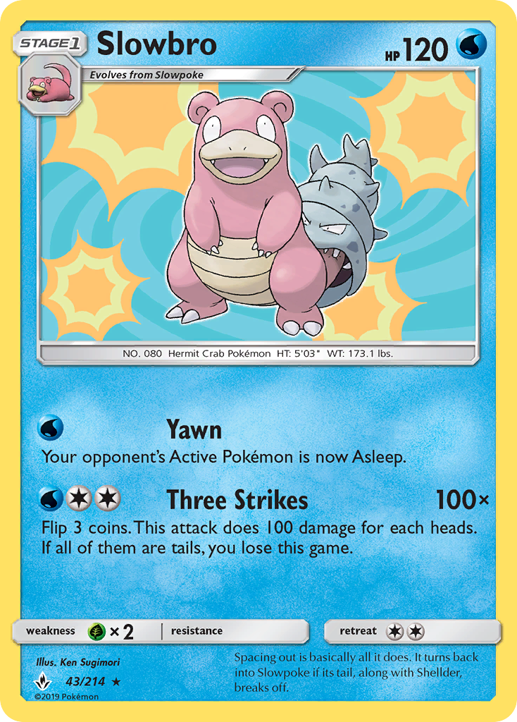 Slowbro (43/214) - Unbroken Bonds Pokémon Card