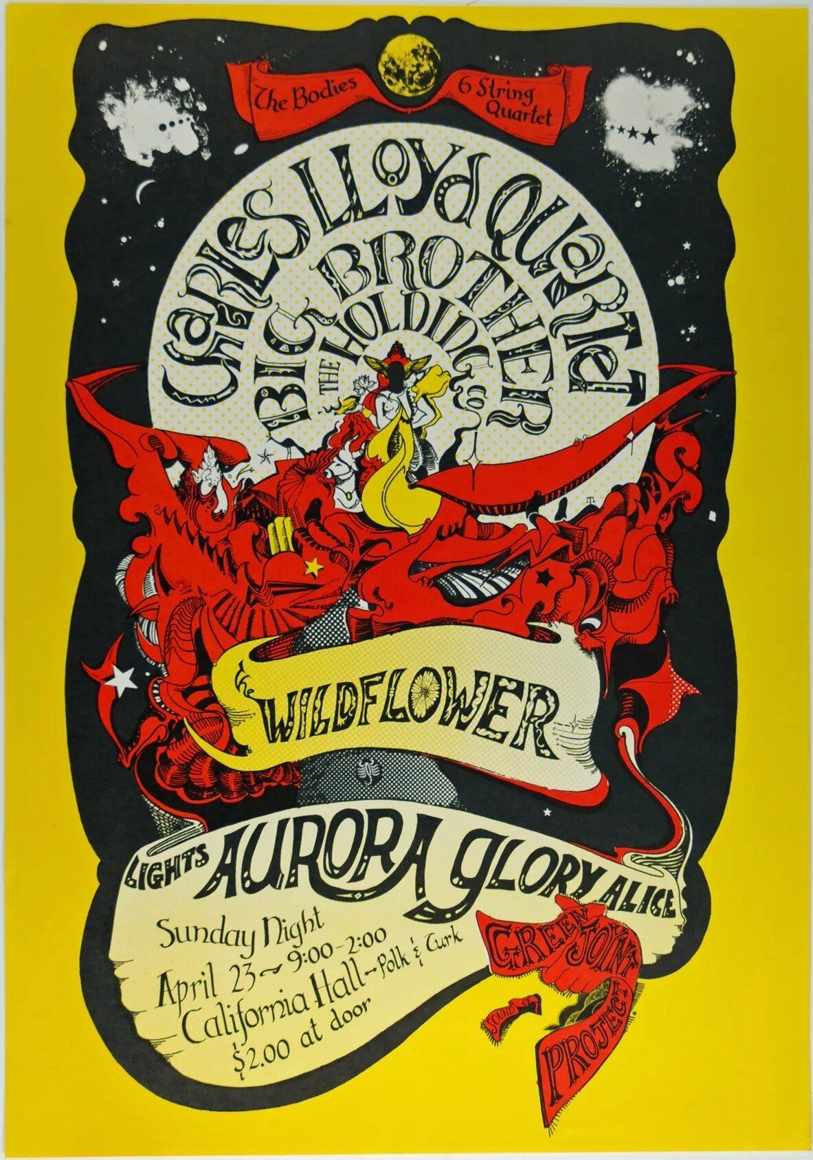 1967-California Hall-Charles Lloyd Quartet Concert Poster