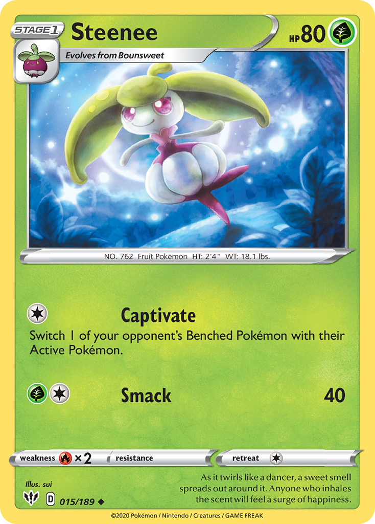 Steenee (15/189) - Darkness Ablaze Pokémon Card