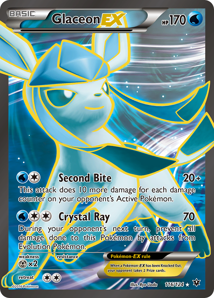 Glaceon EX (116/124) - Fates Collide Pokémon Card