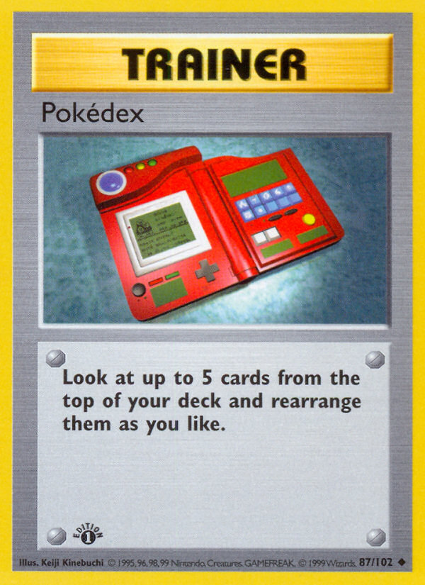 Pokédex (Trainer) (87/102) - Base (1st Edition) Pokémon Card