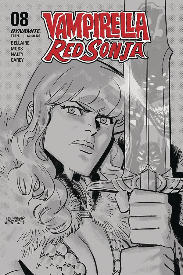 Vampirella Red Sonja #8 (40 Copy Romero B&w Cover)