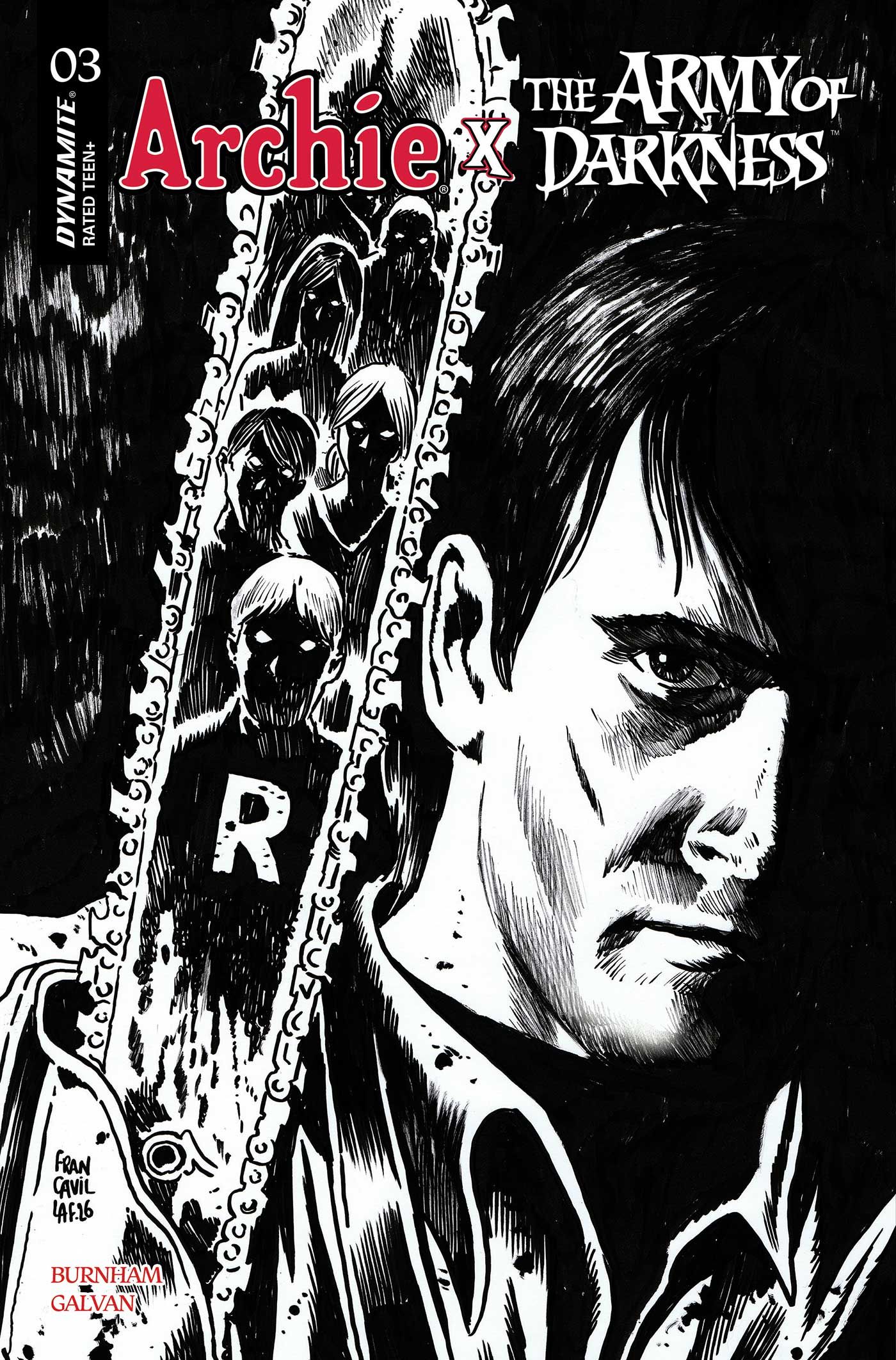 Archie X Army Of Darkness #3 (Cvr M Francesco Francavilla Line Art Variant) Comic