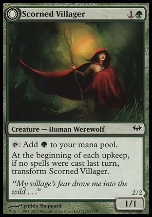 Scorned Villager (Dark Ascension) Trading Card