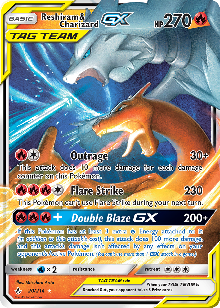 Reshiram & Charizard GX (20/214) - Unbroken Bonds Pokémon Card