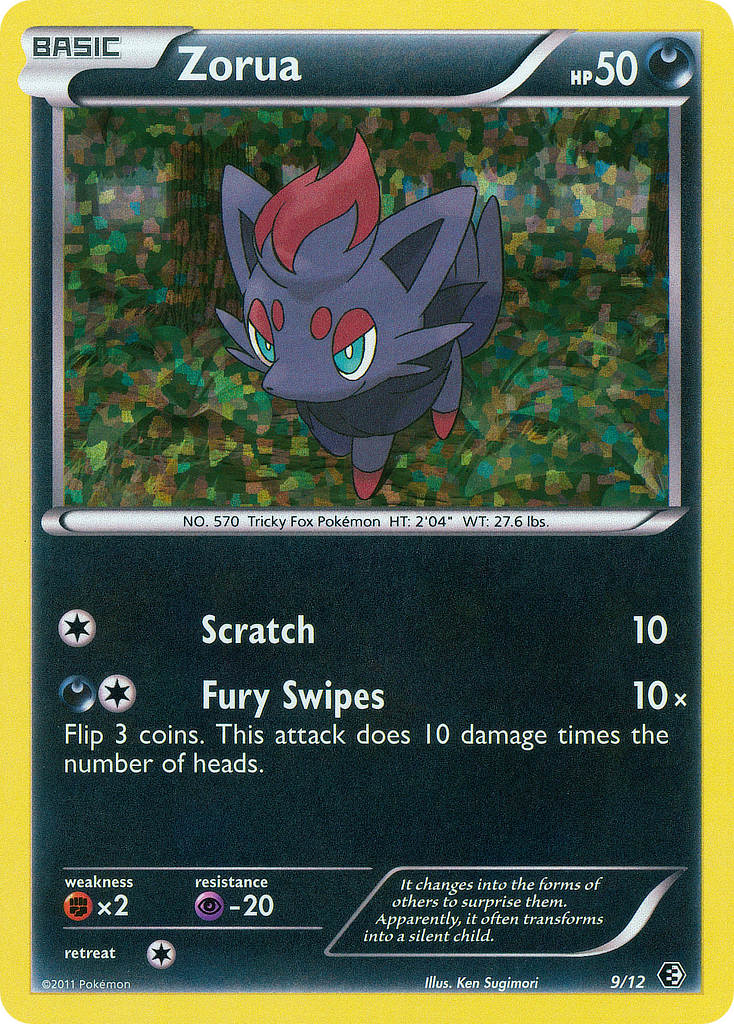 Zorua (9/12) - McDonald's Collection 2011 Pokémon Card