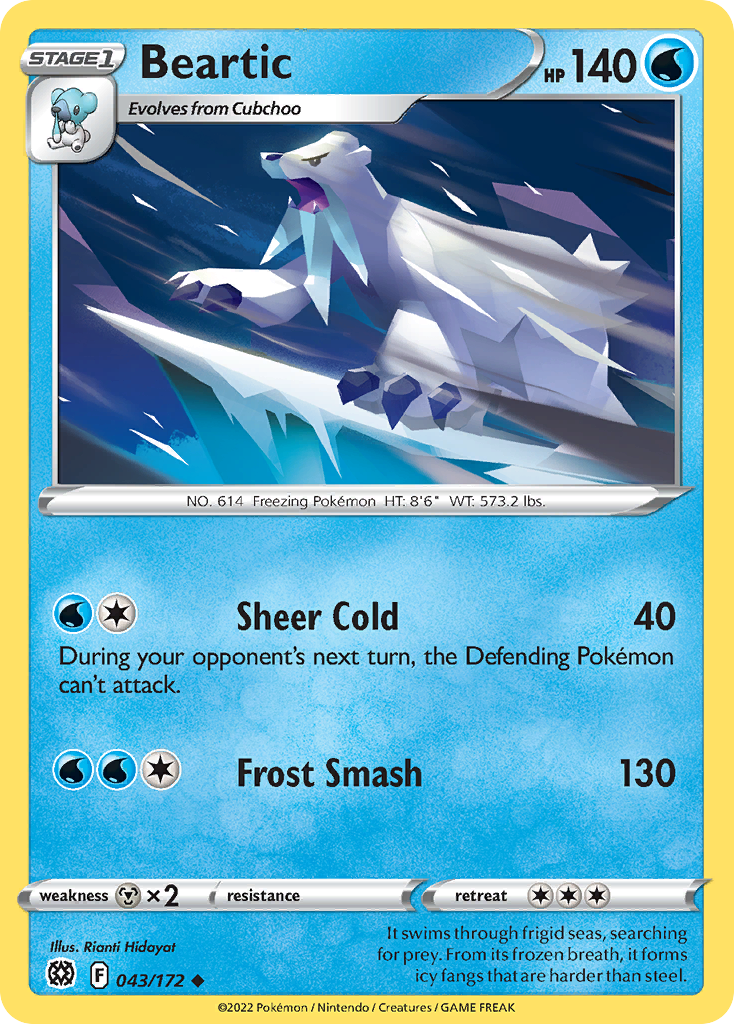 Beartic (43/172) - Brilliant Stars Pokémon Card