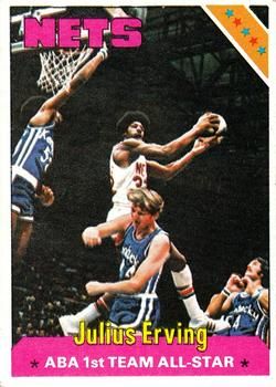 Julius Erving 1975 Topps #300 Sports Card