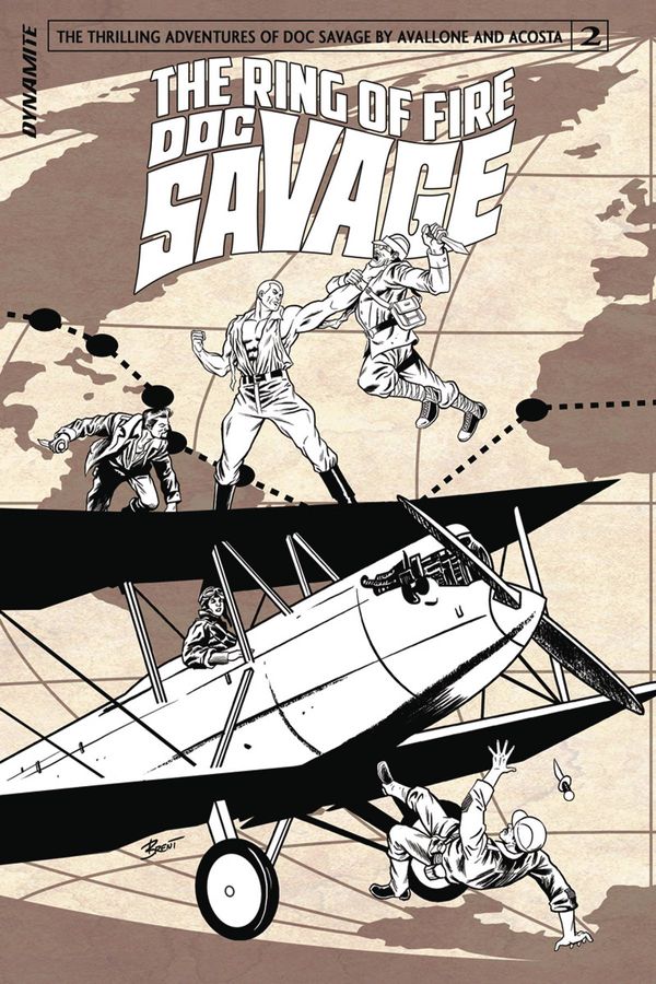 Doc Savage Ring Of Fire #2 (Cover C 10 Copy B&w Cover)