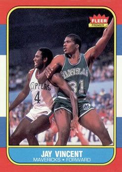 Jay Vincent 1986 Fleer #118 Sports Card