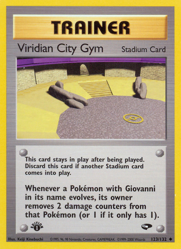 Viridian City Gym (123/132) - Gym Challenge (1st Edition) Pokémon Card