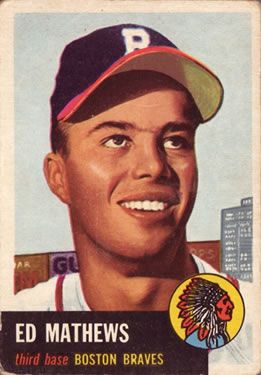 Eddie Mathews 1953 Topps #37 Sports Card