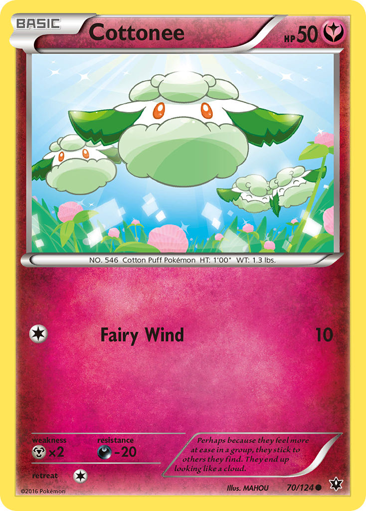 Cottonee (70/124) - Fates Collide Pokémon Card