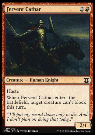 Fervent Cathar (Eternal Masters) Trading Card