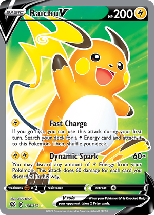 Raichu V (158/172) - Brilliant Stars