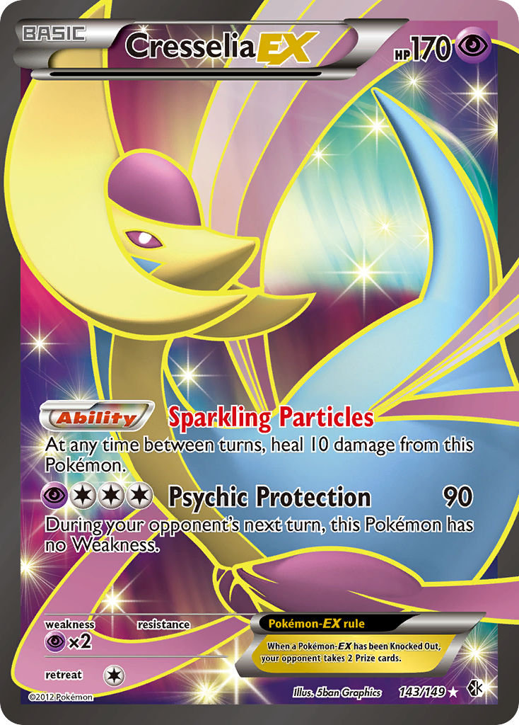 Cresselia EX (143/149) - Boundaries Crossed Pokémon Card