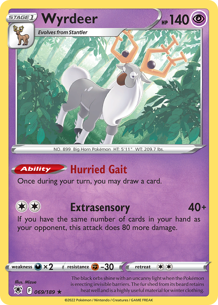 Wyrdeer (69/189) - Astral Radiance Pokémon Card