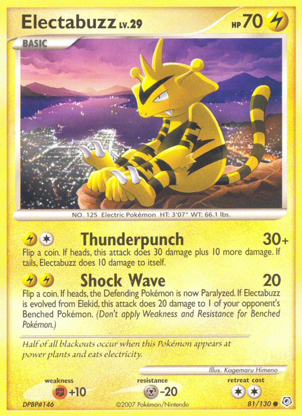 Electabuzz (81/130) - Diamond & Pearl Pokémon Card