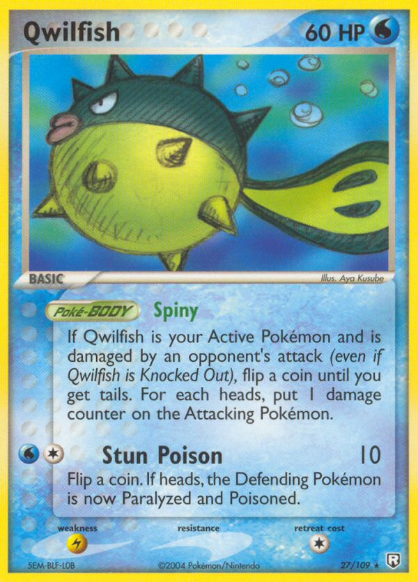 Qwilfish (27/109) - Team Rocket Returns Pokémon Card