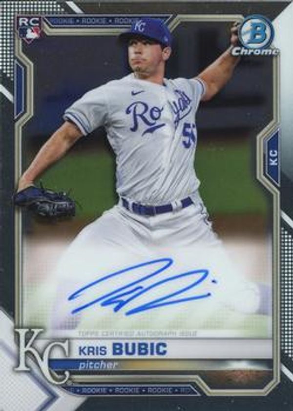 Kris Bubic 2021 Bowman Chrome - Rookie Autographs Baseball #BCRA-KB