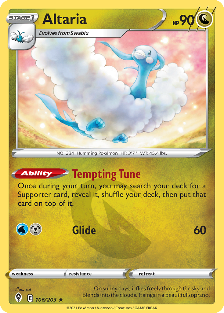 Altaria (106/203) - Evolving Skies Pokémon Card