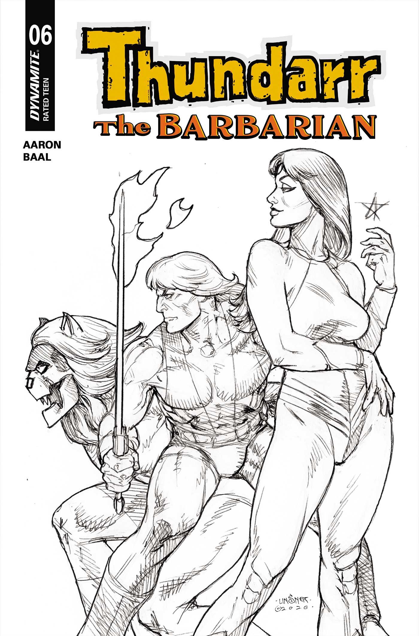 Thundarr The Barbarian #6 (Cvr L Joseph Michael Linsner Line Art Variant) Comic