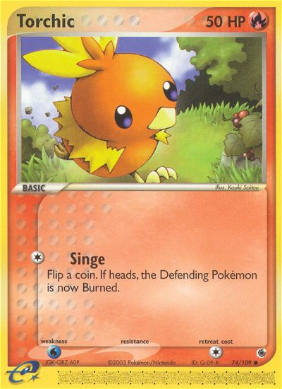 Torchic (74/109) - Ruby & Sapphire Pokémon Card