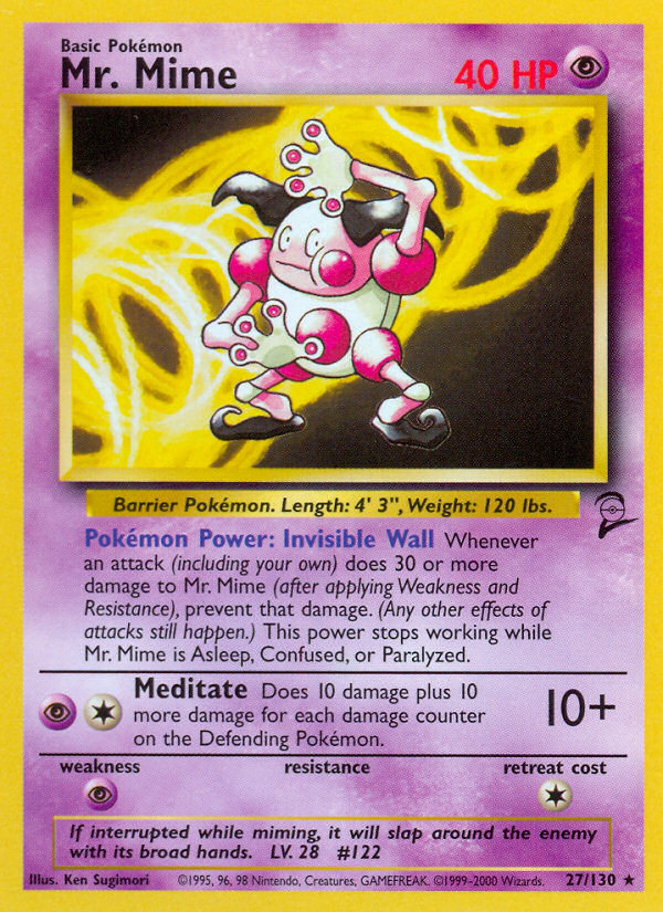 Mr. Mime (27/130) - Base Set 2 Pokémon Card