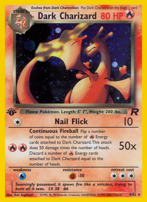 Dark Charizard (4/82) - Team Rocket (1st Edition) Pokémon Card