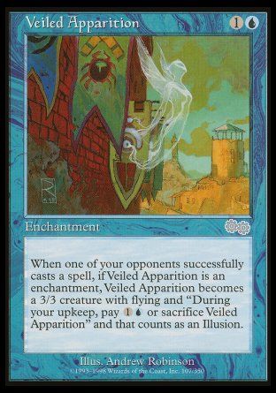 Veiled Apparition (Urza's Saga) Trading Card