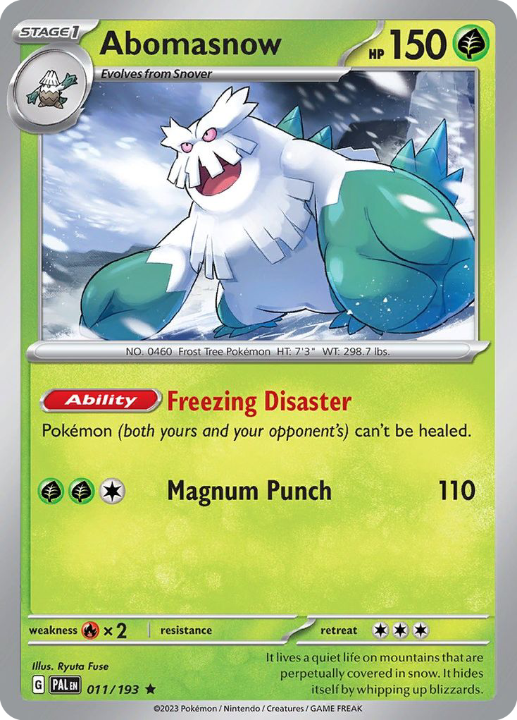 Abomasnow (11/193) - Paldea Evolved Pokémon Card