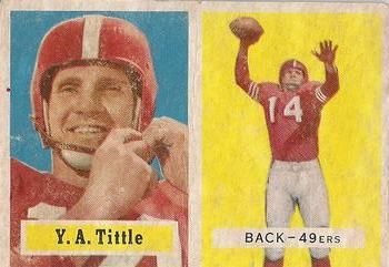 Y.A. Tittle 1957 Topps #30 Sports Card