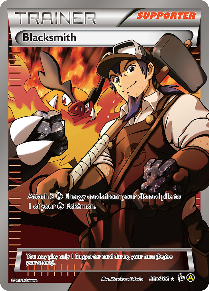 Blacksmith (Trainer: Supporter) (88a) - Flashfire Pokémon Card