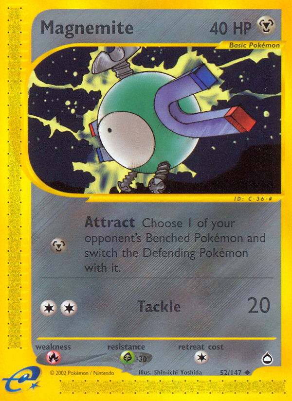 Magnemite (52/147) - Aquapolis Pokémon Card