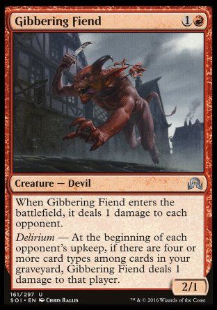 Gibbering Fiend (Shadows over Innistrad) Trading Card