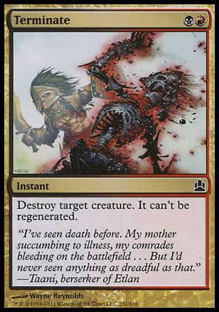 Terminate (MTG Commander) Trading Card