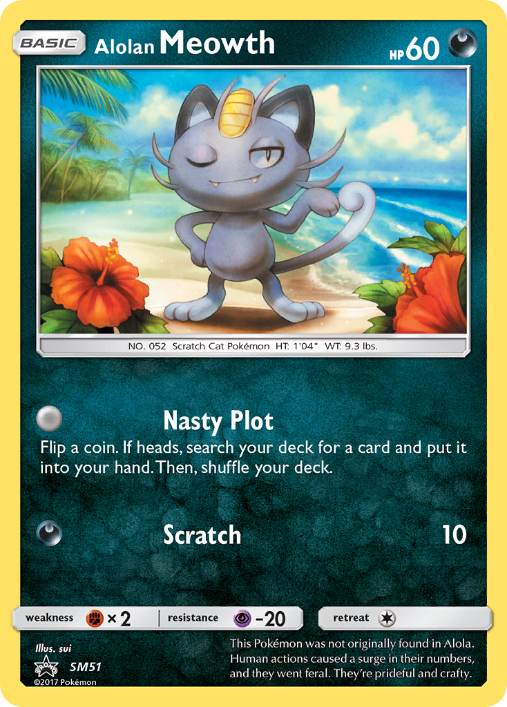 Alolan Meowth (SM51) - SM Black Star Promos Pokémon Card