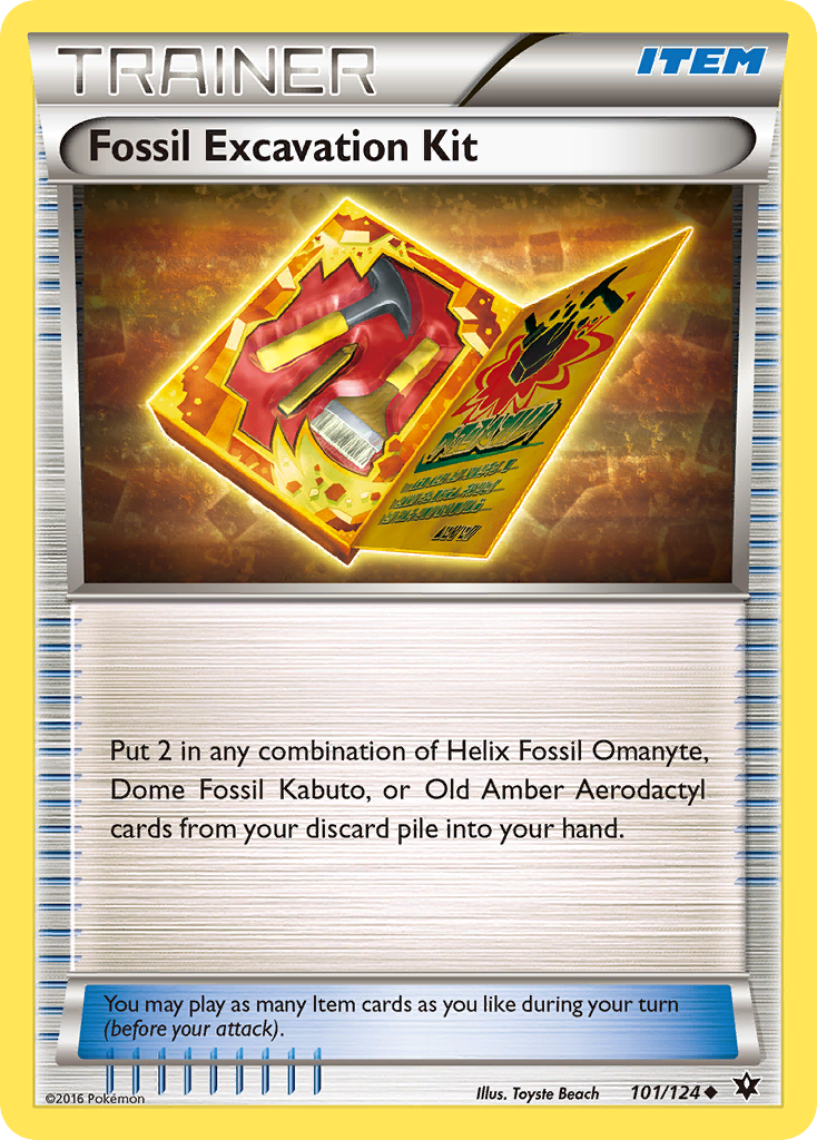 Fossil Excavation Kit (Trainer: Item) (101/124) - Fates Collide Pokémon Card