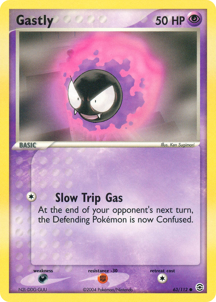 Gastly (63/112) - FireRed & LeafGreen Pokémon Card