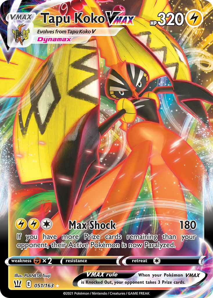 Tapu Koko VMAX (51/163) - Battle Styles Pokémon Card