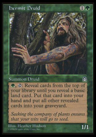 Hermit Druid (Stronghold) Trading Card