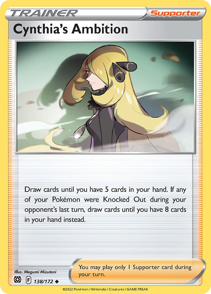 Cynthia's Ambition (Trainer: Supporter) (138/172) - Brilliant Stars Pokémon Card