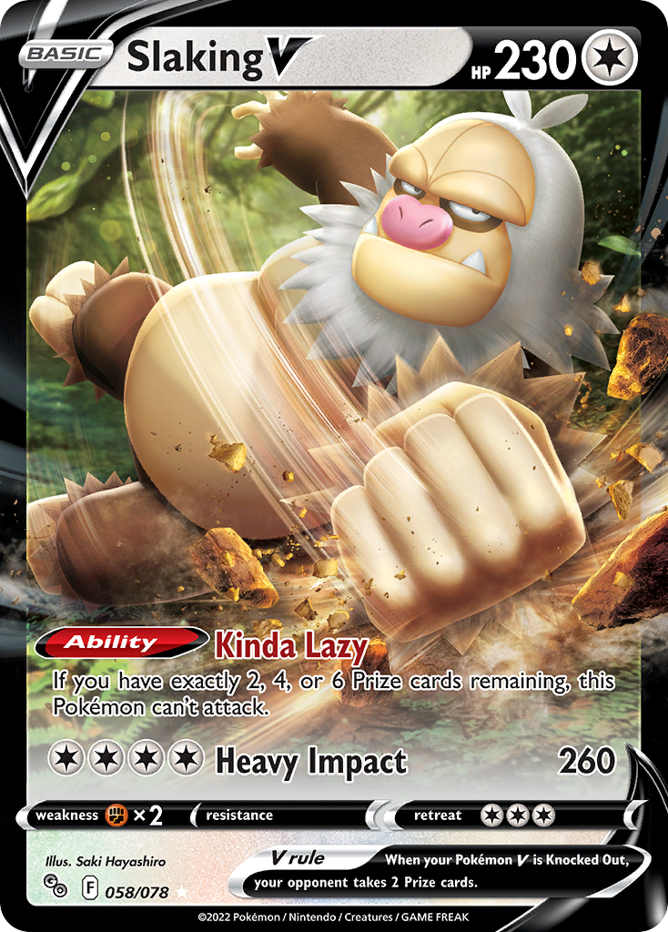 Slaking V (58/78) - Pokémon GO Pokémon Card