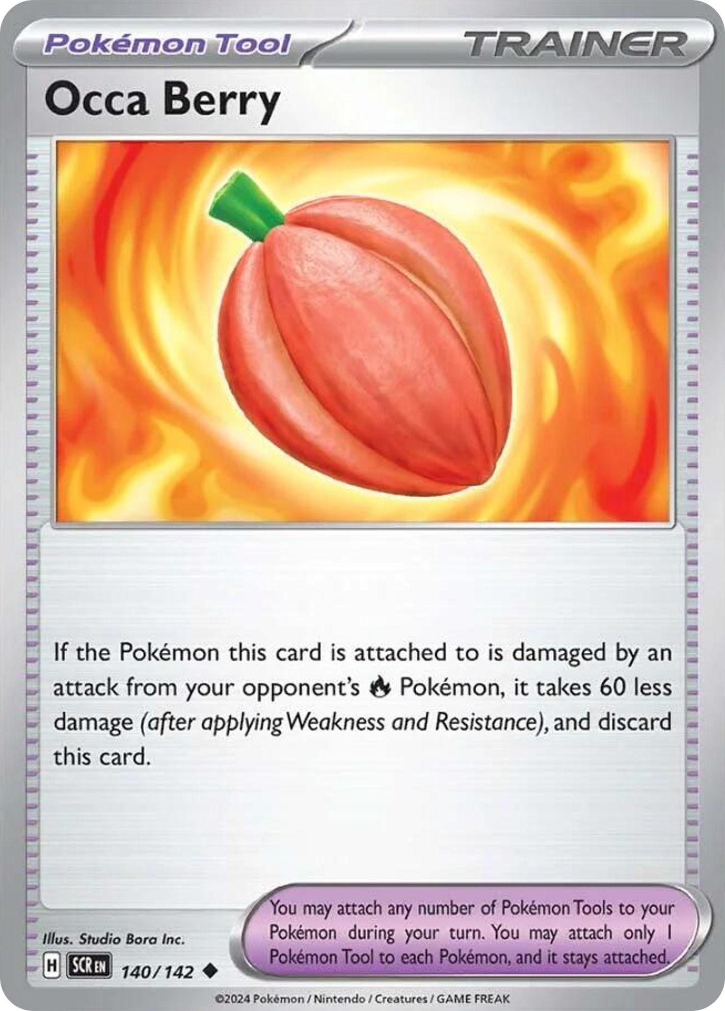 Occa Berry (Trainer: Pokémon Tool) (140/142) - Stellar Crown Pokémon Card