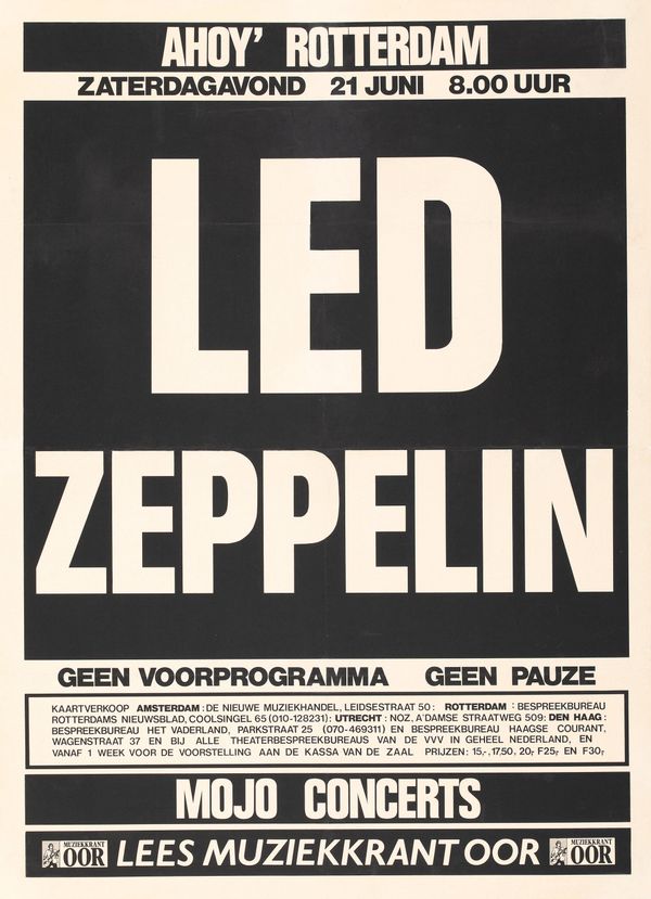 Led Zeppelin Ahoy Arena 1980