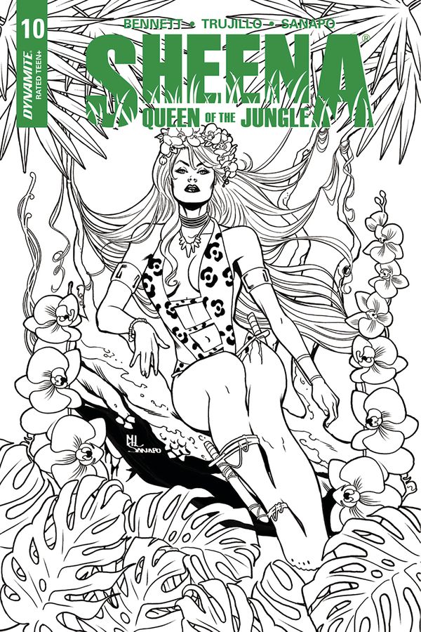 Sheena Queen of the Jungle #10 (Cover E 10 Copy Sanapo B&w Inc)