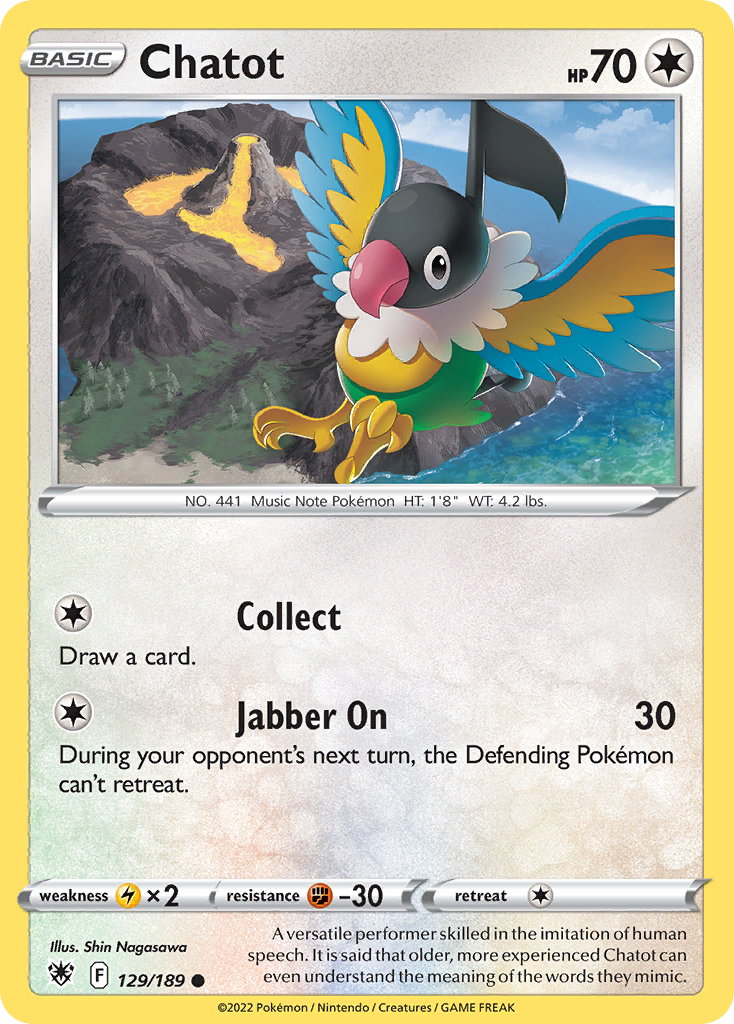 Chatot (129/189) - Astral Radiance Pokémon Card