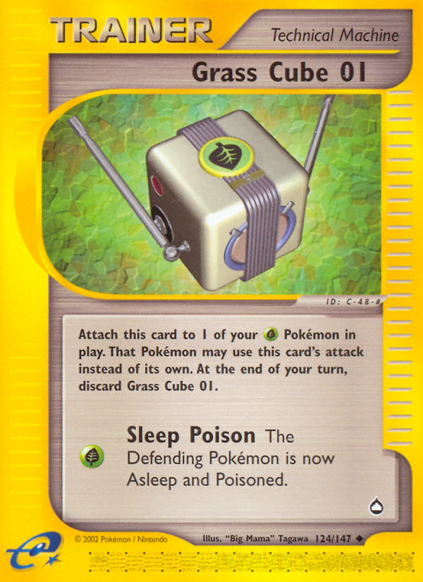 Grass Cube 01 (Trainer) (124/147) - Aquapolis Pokémon Card